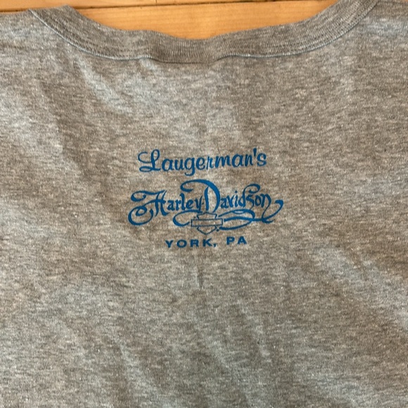 Harley Davidson women’s tshirt size 2x, grey and blue glitter - Picture 5 of 5